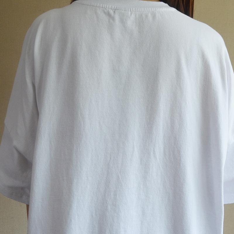 Cotton Carton Print Summer Short Sleeve T-shirt