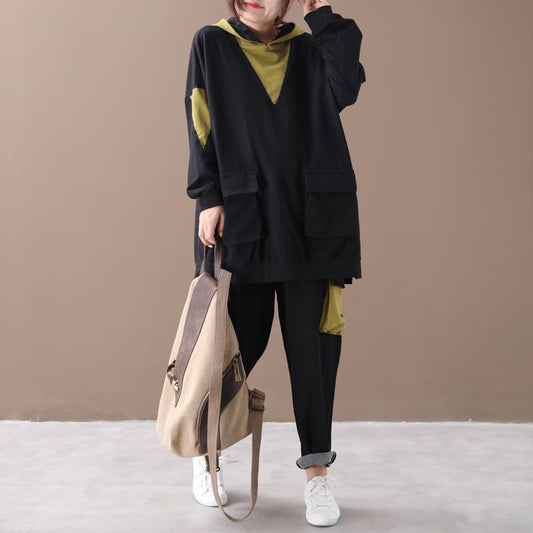 Cotton Casual Women Loose Autumn Suit