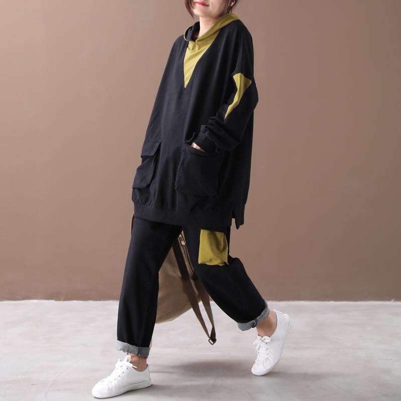 Cotton Casual Women Loose Autumn Suit