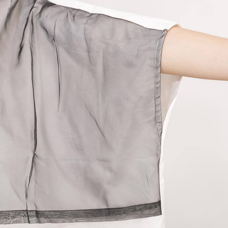 Cotton Short Sleeve Zipper Women Coat