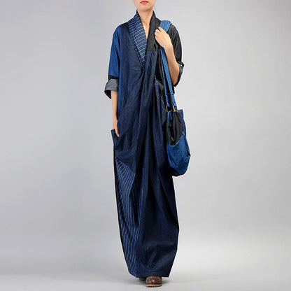 Crossed Spliced Split Hem Casual Dress