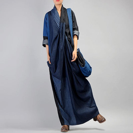 Crossed Spliced Split Hem Casual Dress