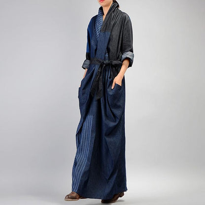 Crossed Spliced Split Hem Casual Dress