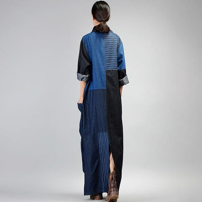 Crossed Spliced Split Hem Casual Dress