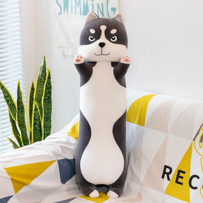 Cuddly Husky Pillow Plush Toy Pillow Cute Home Decoration Sleeping Pillow Christmas Gifts Birthday Gifts Girls Gifts for Girls