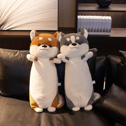 Cute/Soft/Long Husky Shiba Inu Plush Stuffed Doll Toy Dog Sleep Pillow Doll Home Decoration Ornament Birthday Gift Couple Unisex