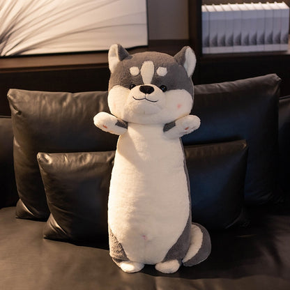 Cute/Soft/Long Husky Shiba Inu Plush Stuffed Doll Toy Dog Sleep Pillow Doll Home Decoration Ornament Birthday Gift Couple Unisex