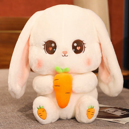 Cute Stuffed Long Eared Rabbit Plush Toy Soft Toys cushion Bunny Kid Pillow Birthday Gifts for Children Baby Accompany Sleep Toy