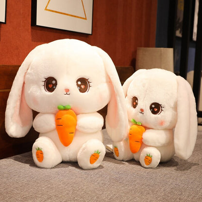Cute Stuffed Long Eared Rabbit Plush Toy Soft Toys cushion Bunny Kid Pillow Birthday Gifts for Children Baby Accompany Sleep Toy