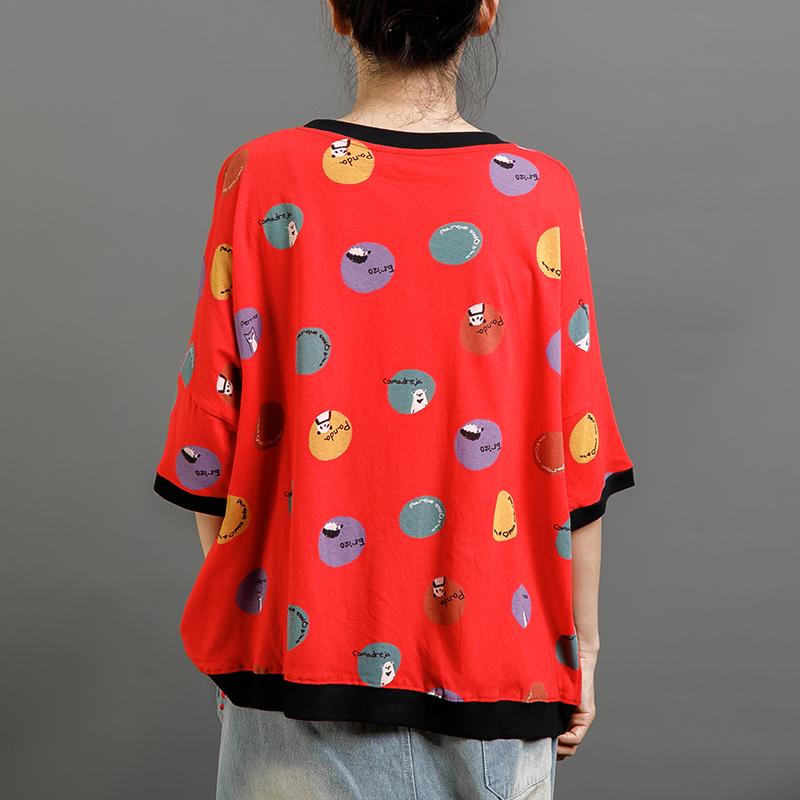 Cute Cartoon Printed Half Sleeve T-Shirt