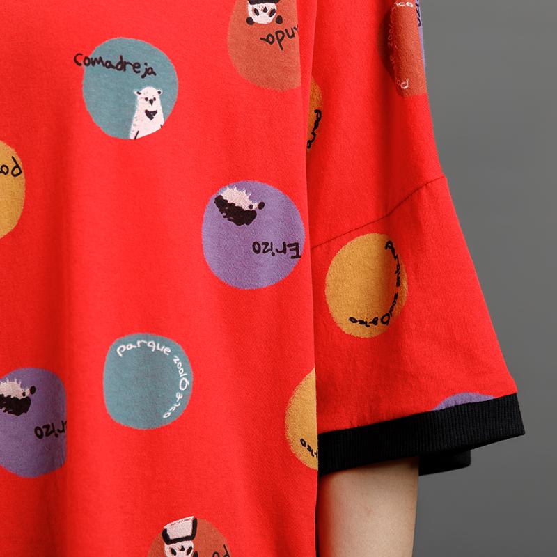 Cute Cartoon Printed Half Sleeve T-Shirt