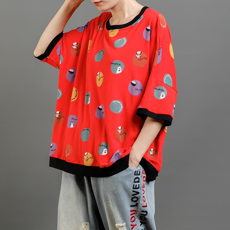 Cute Cartoon Printed Half Sleeve T-Shirt