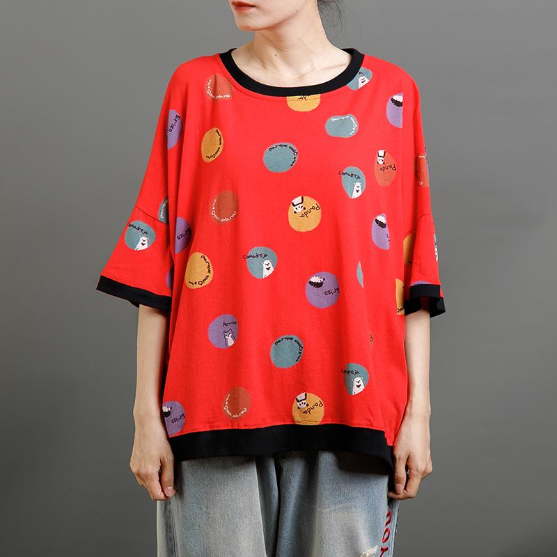 Cute Cartoon Printed Half Sleeve T-Shirt
