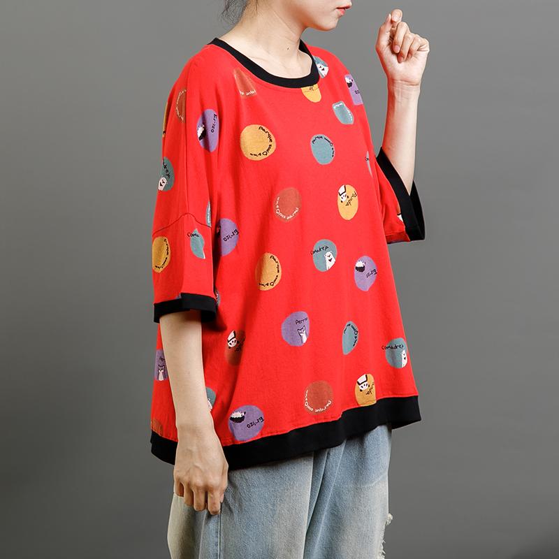 Cute Cartoon Printed Half Sleeve T-Shirt