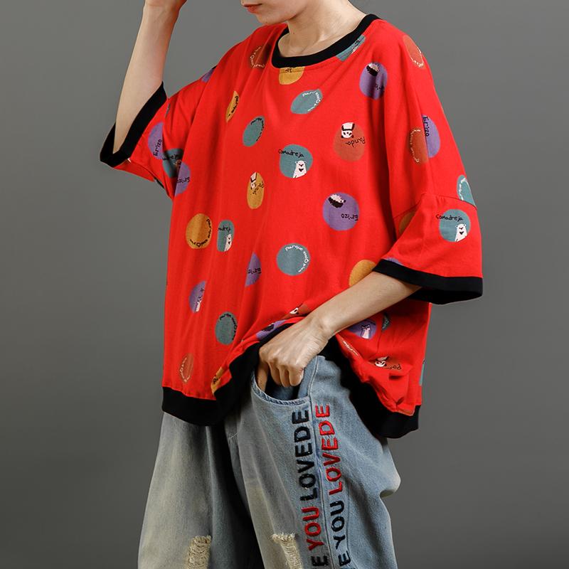 Cute Cartoon Printed Half Sleeve T-Shirt