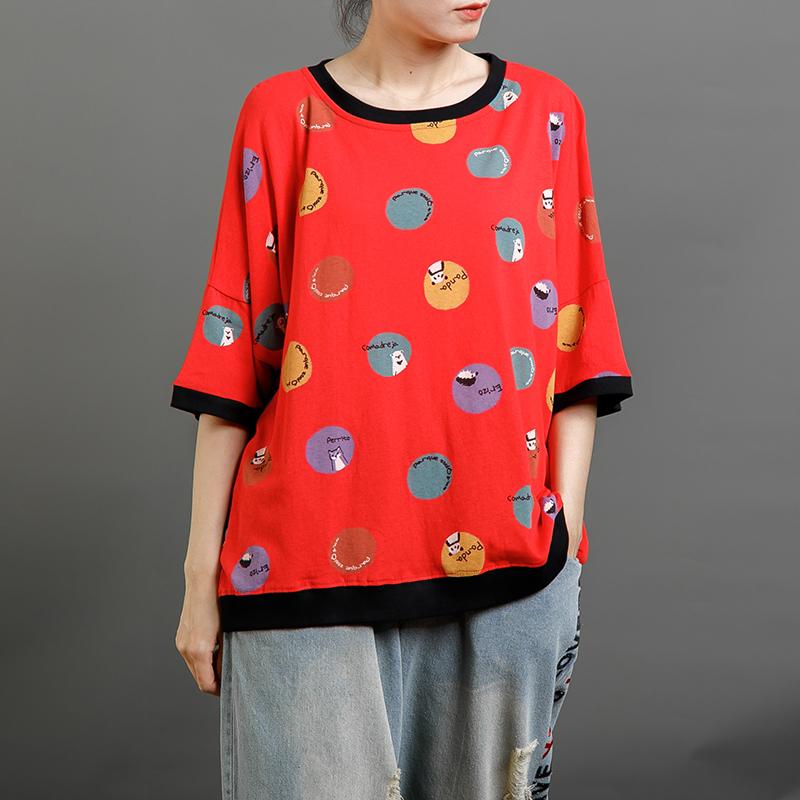 Cute Cartoon Printed Half Sleeve T-Shirt