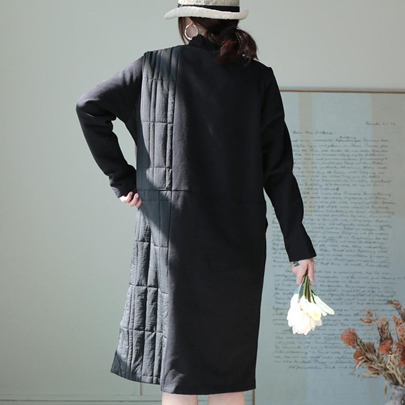 Cute Cat Patchwork Thick Thermal Dress