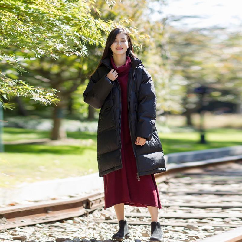 Zipper Up Hoody Winter Black Coat