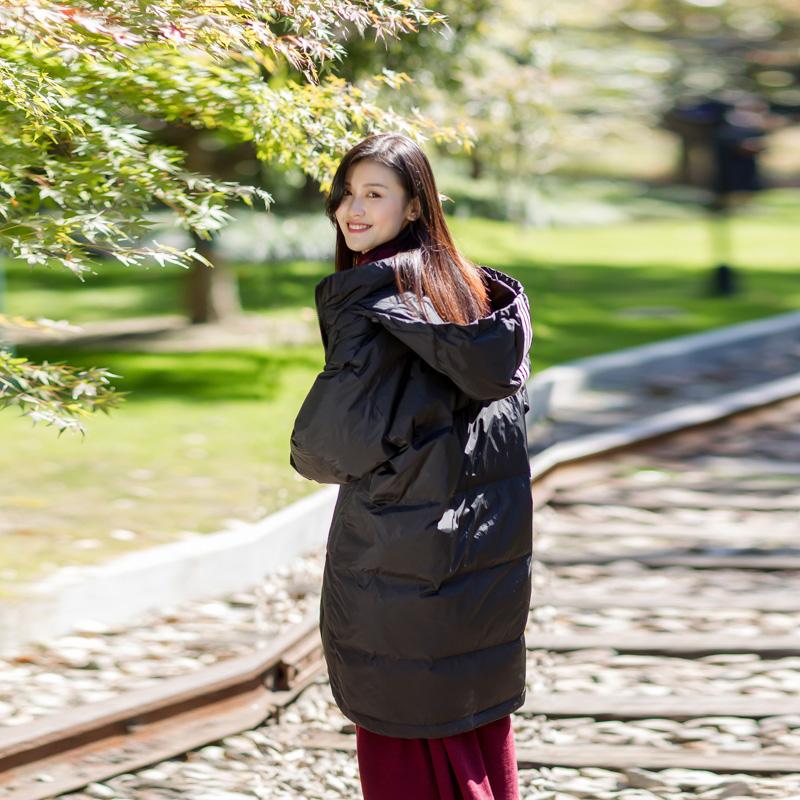 Zipper Up Hoody Winter Black Coat