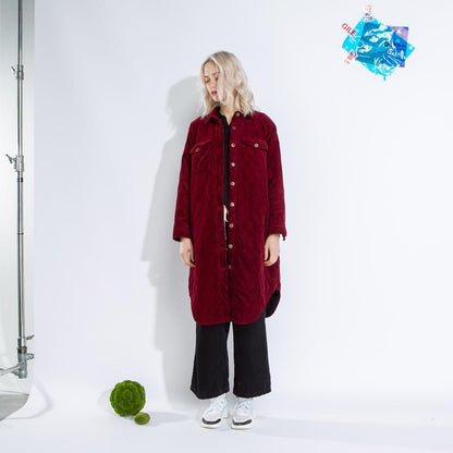 Women Elastic Waist Corduroy Winter Loose Pants