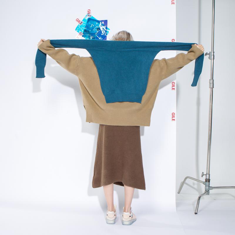 Wool Elastic Waist Women Winter Skirt