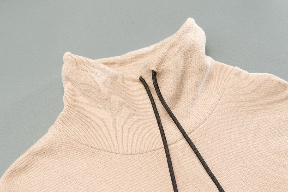 Knitting Patchwork Hoody Midi Loose Dress