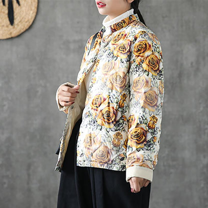 Delicate Flowers Lightweight Down Coat