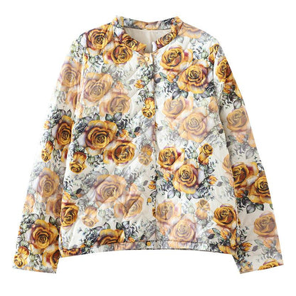 Delicate Flowers Lightweight Down Coat