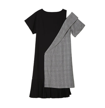 Elegant Split-joint Cropped Dress