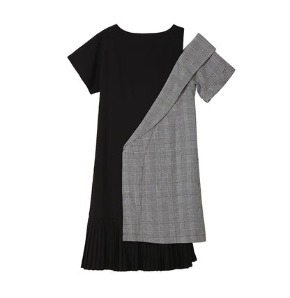 Elegant Split-joint Cropped Dress
