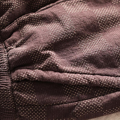 Elastic Waist Checkered Casual Harem Pants