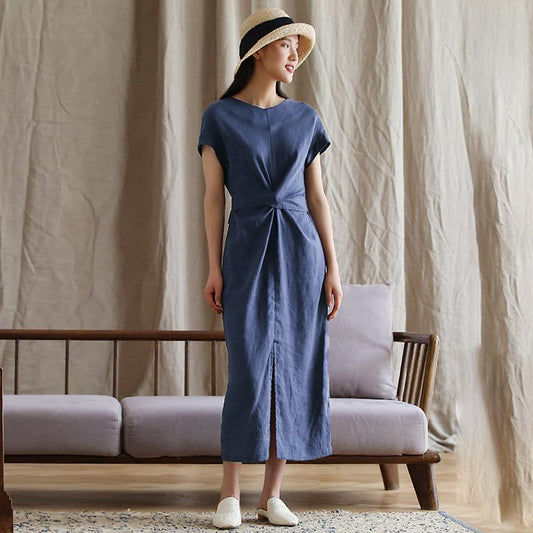 Elegant Pure Color Charming Plus Size Dress