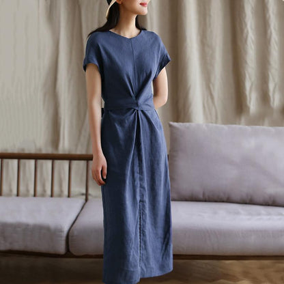 Elegant Pure Color Charming Plus Size Dress