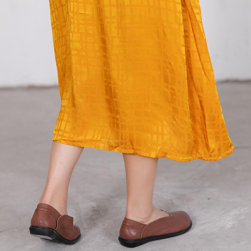 Embroidered Floral V-Neck Loose Soft Dress