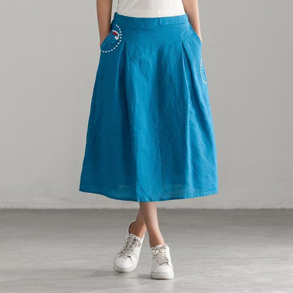Long Waistcoat And Embroidery Shirt For Women