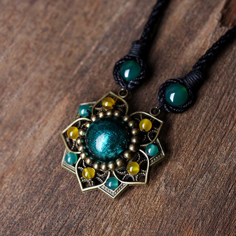 Ethnic Style Coloured Glaze Women Necklace