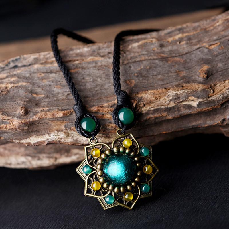 Ethnic Style Coloured Glaze Women Necklace