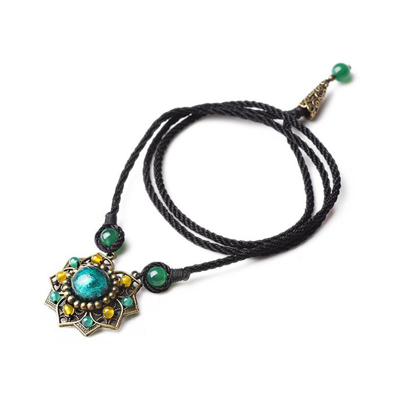 Ethnic Style Coloured Glaze Women Necklace