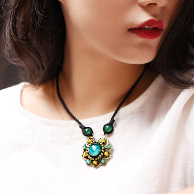 Ethnic Style Coloured Glaze Women Necklace