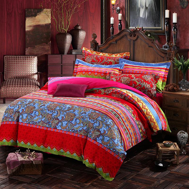 Ethnic Style Pure Cotton Print Bedding Set