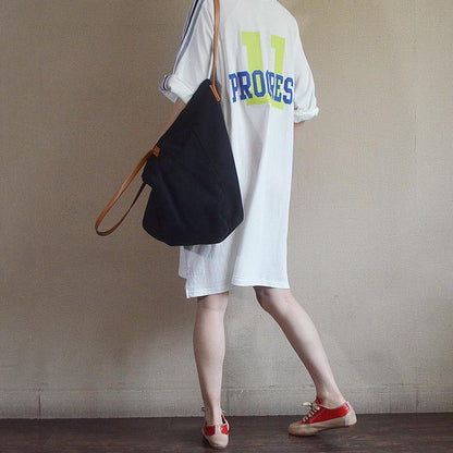 Fashion Casual Loose Letter Cotton Dress