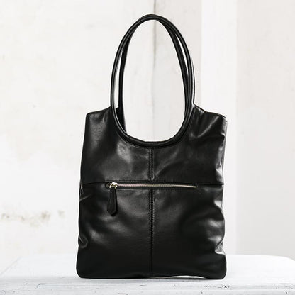 Fashion Leather Tote Bag With A Small Bag