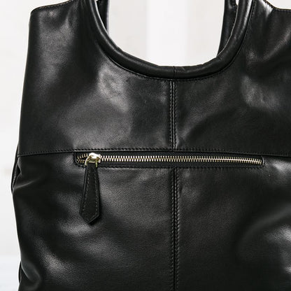 Fashion Leather Tote Bag With A Small Bag
