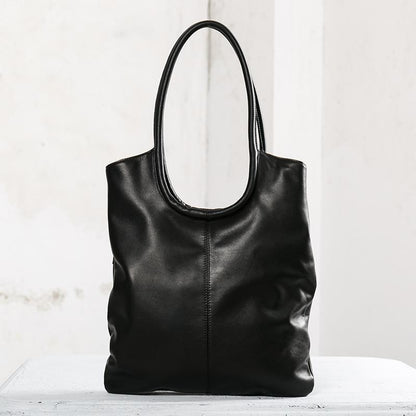 Fashion Leather Tote Bag With A Small Bag
