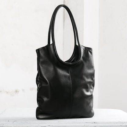 Fashion Leather Tote Bag With A Small Bag