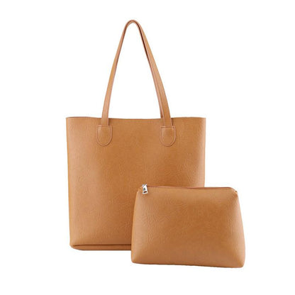 Fashion Simple Pure Color PU Handbag