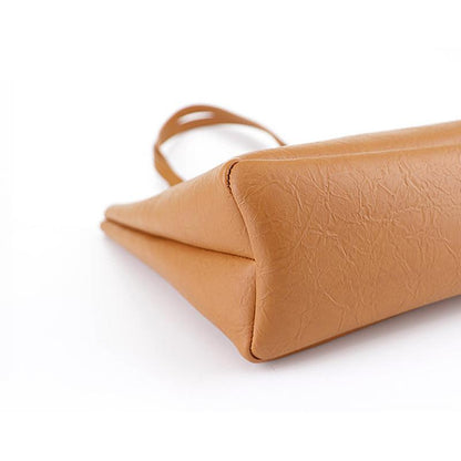 Fashion Simple Pure Color PU Handbag