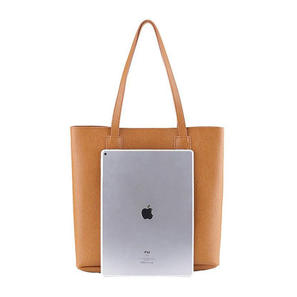 Fashion Simple Pure Color PU Handbag