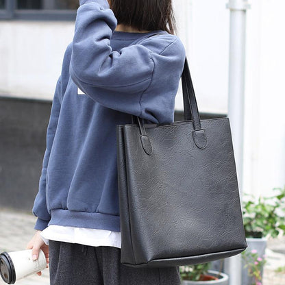 Fashion Simple Pure Color PU Handbag