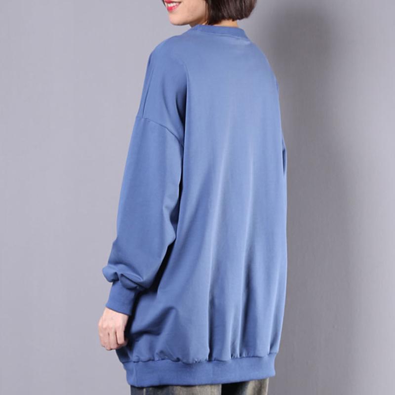 Feather And Letters Casual Loose Sweatshirt